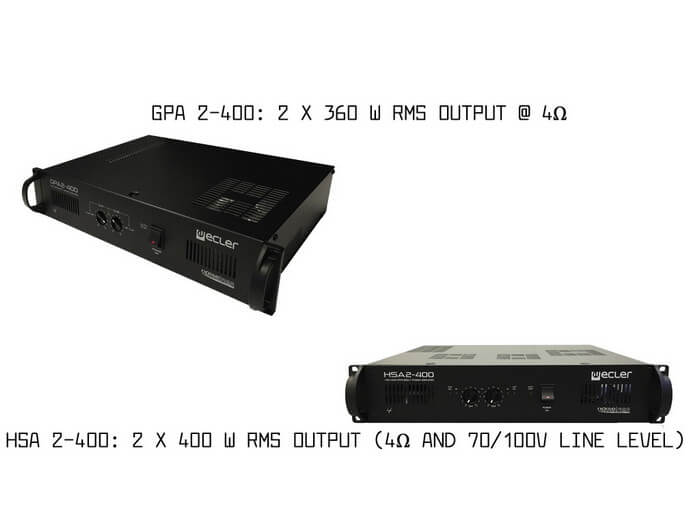The New GPA2-400 and HSA2-400 amplifiers available